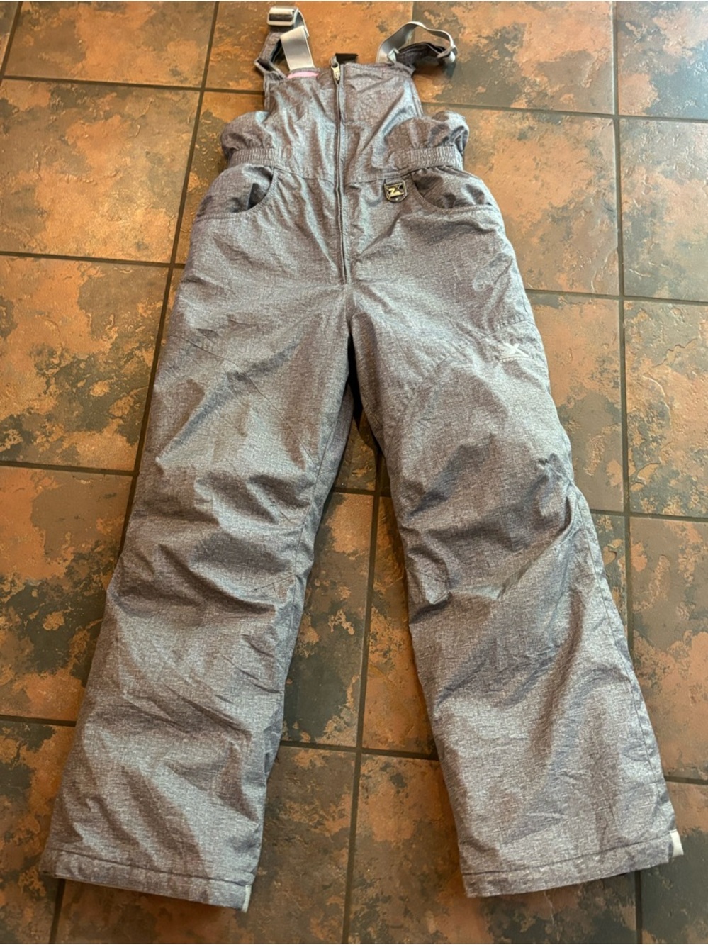 ZeroXposur Kids Gray Snow Bib Overalls